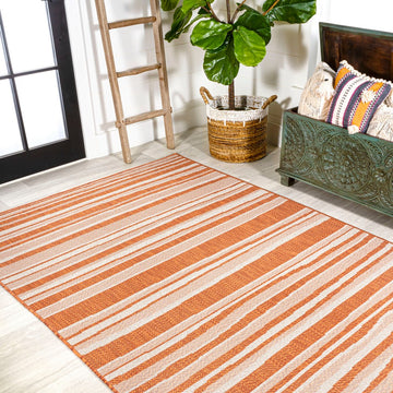 Castara Wavy Stripe Modern Indoor/outdoor Area Rug